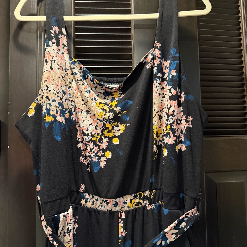 Maurices Black Floral Jumpsuit Stretch - Picture 8 of 10